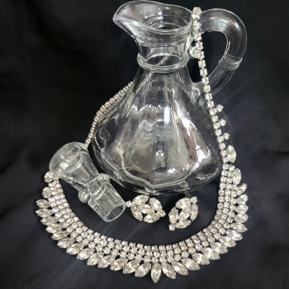 Vintage Choker and earring set 1950s